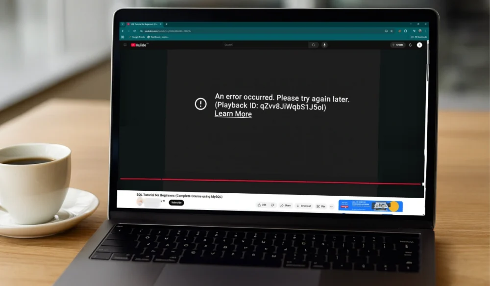 How to Fix the “An Error Occurred Playback ID” Error on YouTube