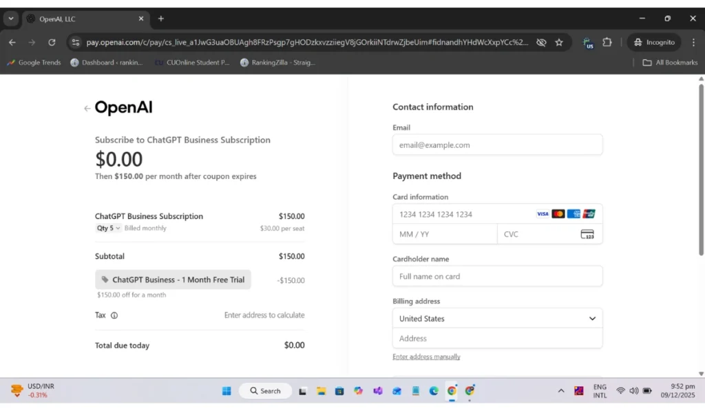 What Is The ChatGPT Team 1 Dollar Offer