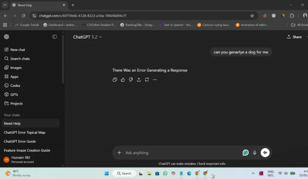What Is There Was an Error Generating a Response in ChatGPT