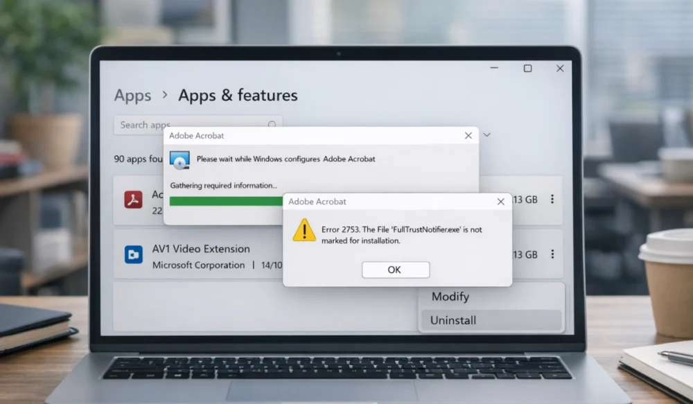 How to Fix fulltrustnotifier.exe Error in Adobe Acrobat