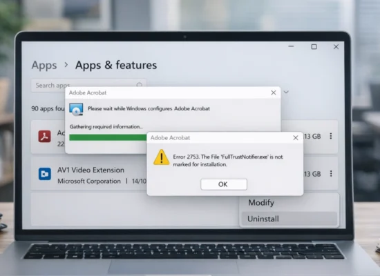 How to Fix fulltrustnotifier.exe Error in Adobe Acrobat