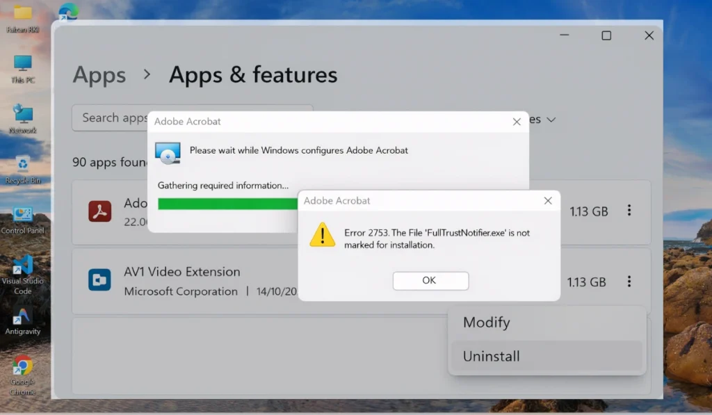 What Is fulltrustnotifier.exe Error